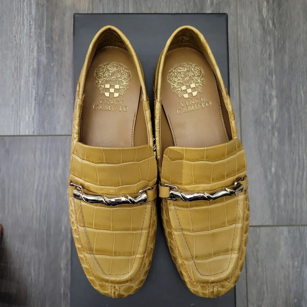 NEW Franco Sarto Croc Embossed Loafers - Picture 8 of 8